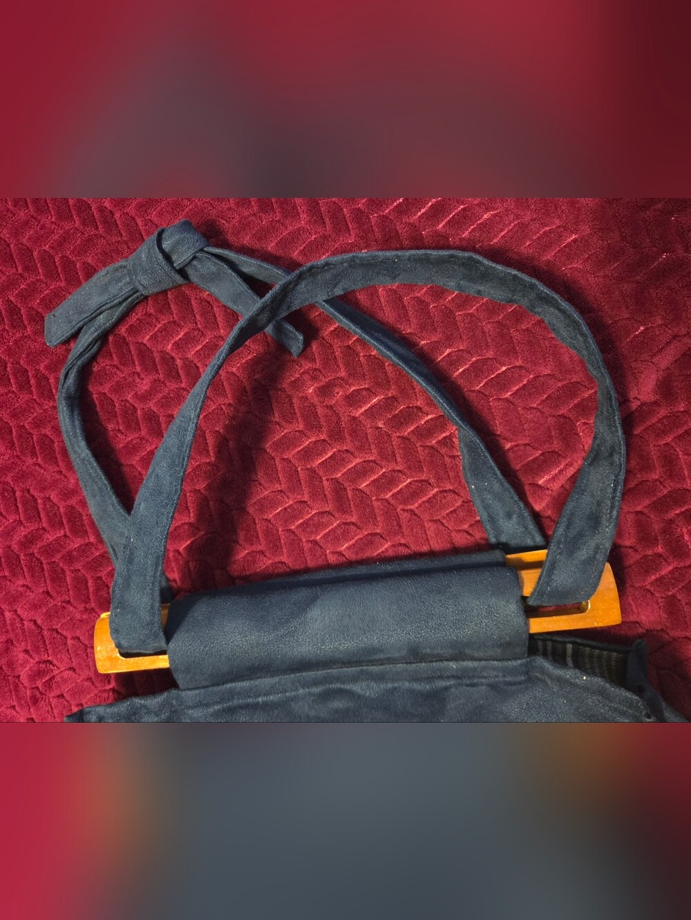 Vtg *Longaberger Navy Plaid Canvas Hand Or Shoulder Bag - Picture 4 of 9